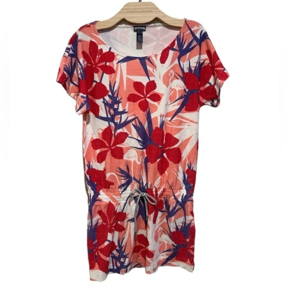 VILEBREQUIN PREMIUM LUXE TERRYCLOTH SHORT SLEEVE PINK PURPLE BEACH COVERUP DRESS